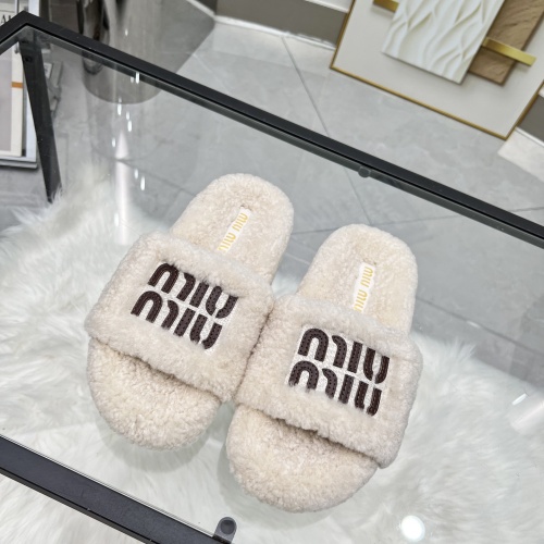 MIU MIU Slippers For Women #1245358 $92.00 USD, Wholesale Replica MIU MIU Slippers