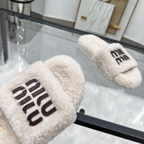 Replica MIU MIU Slippers For Women #1245358 $92.00 USD for Wholesale