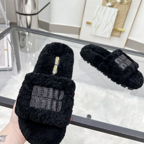 Replica MIU MIU Slippers For Women #1245359 $92.00 USD for Wholesale