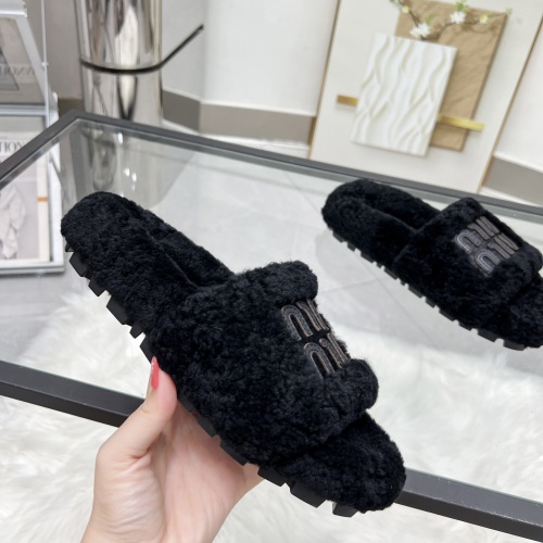 Replica MIU MIU Slippers For Women #1245359 $92.00 USD for Wholesale