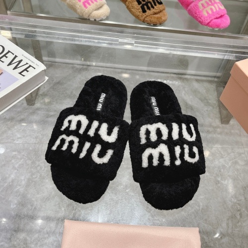 MIU MIU Slippers For Women #1245361 $92.00 USD, Wholesale Replica MIU MIU Slippers