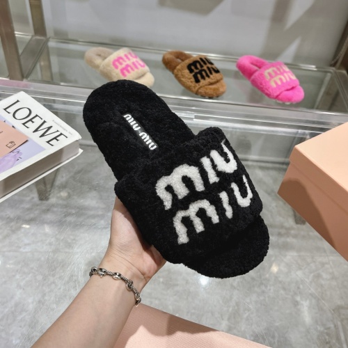 Replica MIU MIU Slippers For Women #1245361 $92.00 USD for Wholesale