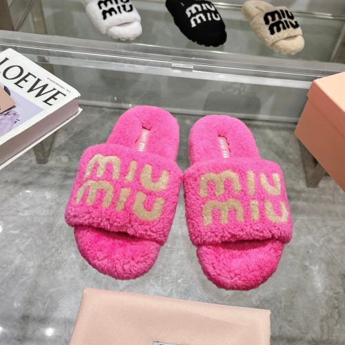 MIU MIU Slippers For Women #1245362 $92.00 USD, Wholesale Replica MIU MIU Slippers