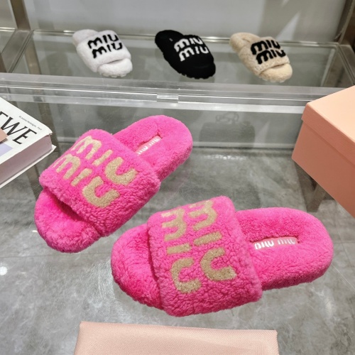 Replica MIU MIU Slippers For Women #1245362 $92.00 USD for Wholesale