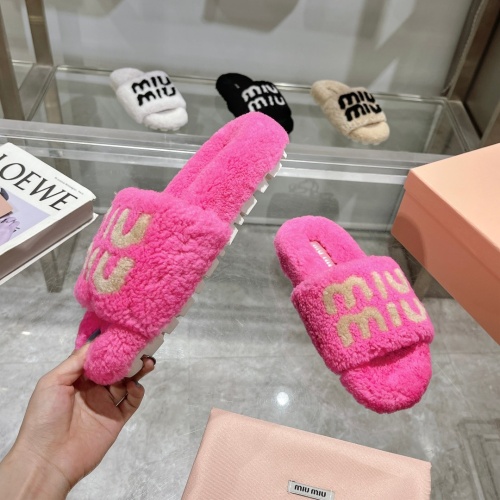 Replica MIU MIU Slippers For Women #1245362 $92.00 USD for Wholesale