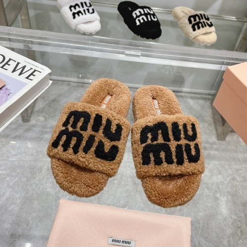 MIU MIU Slippers For Women #1245363 $92.00 USD, Wholesale Replica MIU MIU Slippers