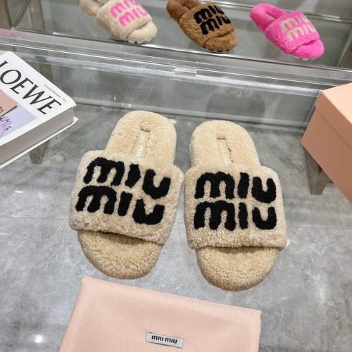 MIU MIU Slippers For Women #1245364 $92.00 USD, Wholesale Replica MIU MIU Slippers