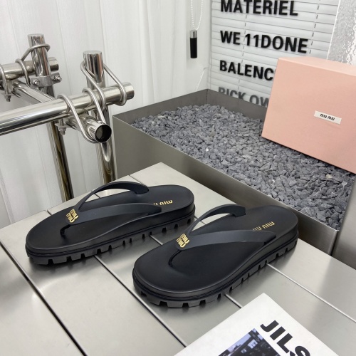 Replica MIU MIU Slippers For Women #1245367 $76.00 USD for Wholesale