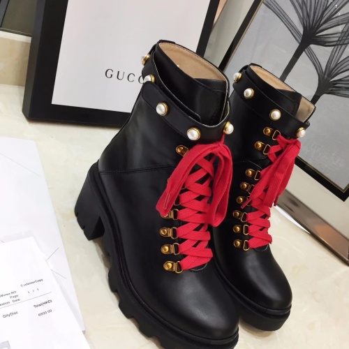 Replica Gucci Boots For Women #1245441 $96.00 USD for Wholesale