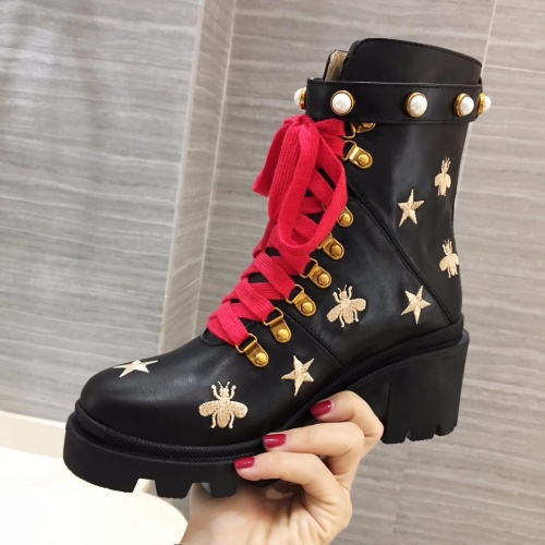 Replica Gucci Boots For Women #1245442 $100.00 USD for Wholesale