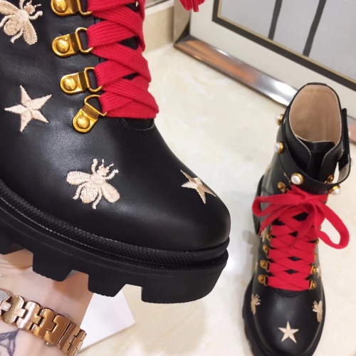 Replica Gucci Boots For Women #1245442 $100.00 USD for Wholesale