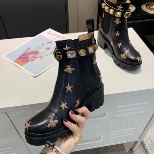 Replica Gucci Boots For Women #1245448 $100.00 USD for Wholesale