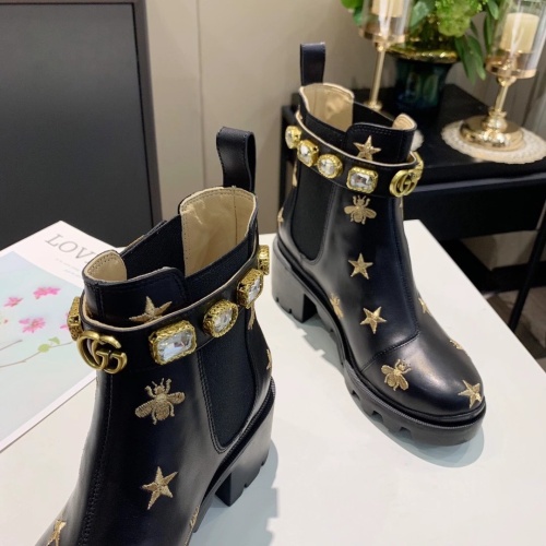 Replica Gucci Boots For Women #1245448 $100.00 USD for Wholesale