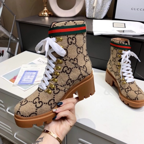 Replica Gucci Boots For Women #1245454 $98.00 USD for Wholesale