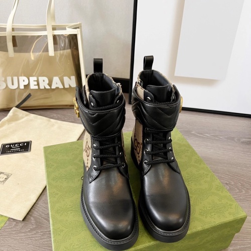 Replica Gucci Boots For Women #1245459 $102.00 USD for Wholesale