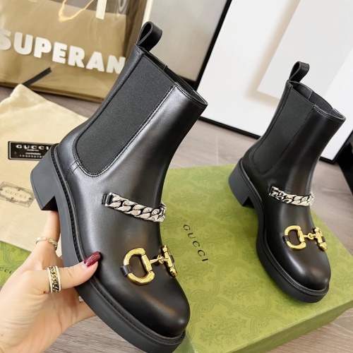 Replica Gucci Boots For Women #1245461 $102.00 USD for Wholesale