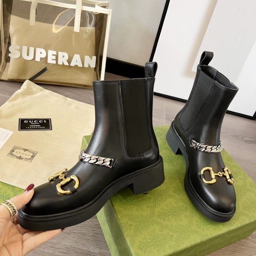 Replica Gucci Boots For Women #1245461 $102.00 USD for Wholesale