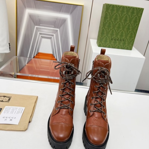 Replica Gucci Boots For Women #1245466 $118.00 USD for Wholesale