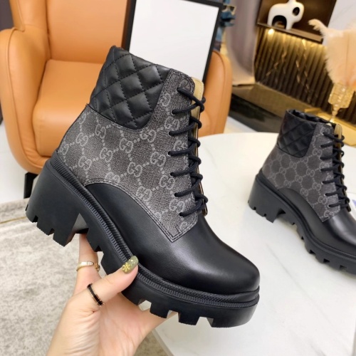 Replica Gucci Boots For Women #1245470 $102.00 USD for Wholesale