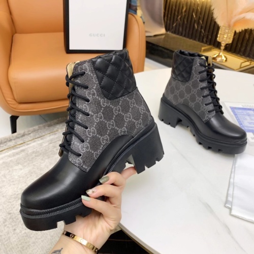 Replica Gucci Boots For Women #1245470 $102.00 USD for Wholesale