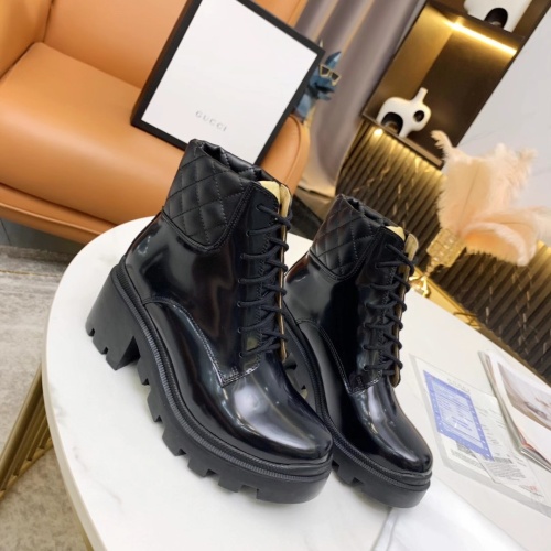 Replica Gucci Boots For Women #1245471 $102.00 USD for Wholesale