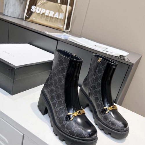 Replica Gucci Boots For Women #1245474 $102.00 USD for Wholesale