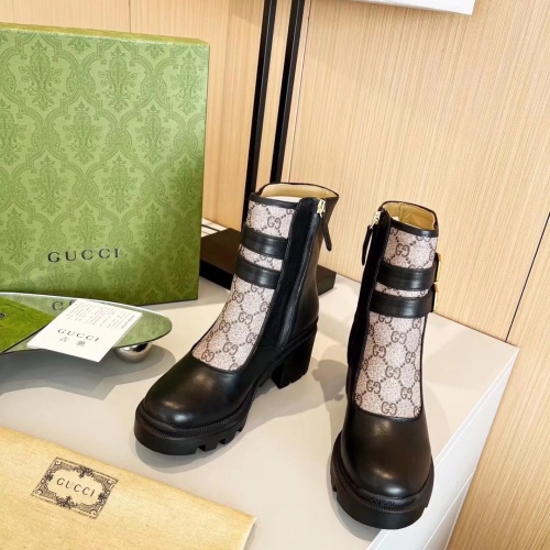 Replica Gucci Boots For Women #1245476 $102.00 USD for Wholesale