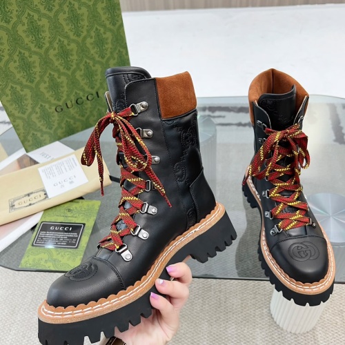 Replica Gucci Boots For Women #1245493 $122.00 USD for Wholesale