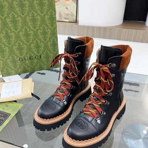 Replica Gucci Boots For Women #1245493 $122.00 USD for Wholesale