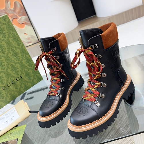 Replica Gucci Boots For Women #1245493 $122.00 USD for Wholesale