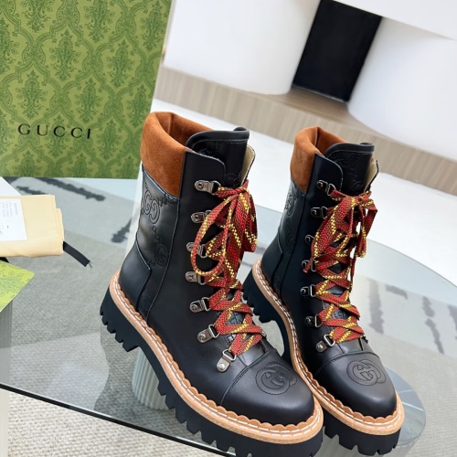 Replica Gucci Boots For Women #1245493 $122.00 USD for Wholesale