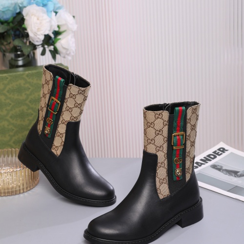 Replica Gucci Boots For Women #1245495 $100.00 USD for Wholesale