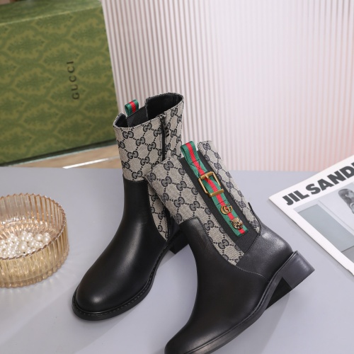 Replica Gucci Boots For Women #1245496 $100.00 USD for Wholesale