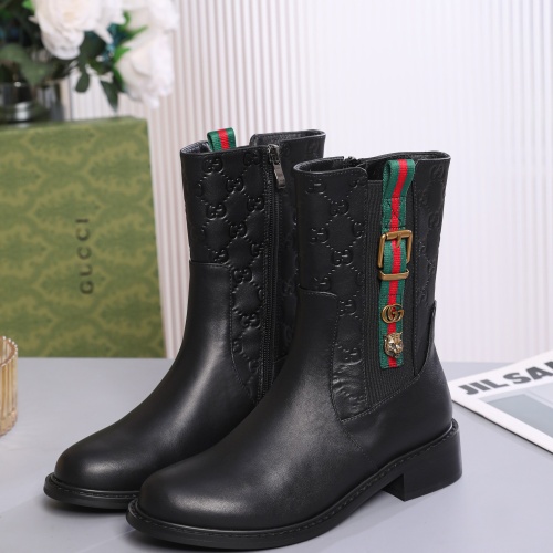 Replica Gucci Boots For Women #1245497 $100.00 USD for Wholesale