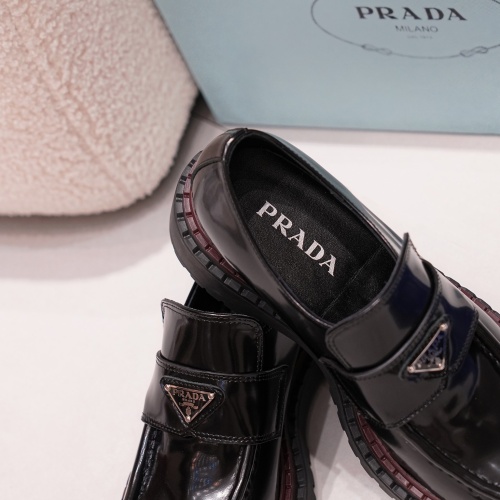 Replica Prada Leather Shoes For Women #1245570 $100.00 USD for Wholesale