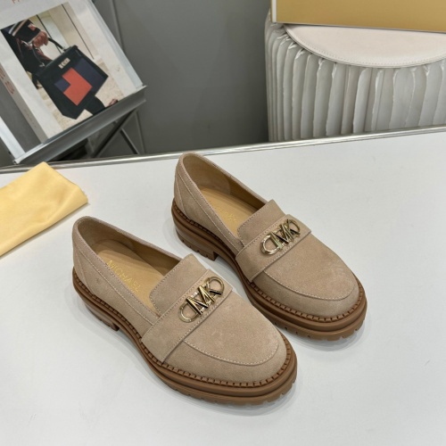 Michael Kors Leather Shoes For Women #1245580 $96.00 USD, Wholesale Replica Michael Kors Leather Shoes