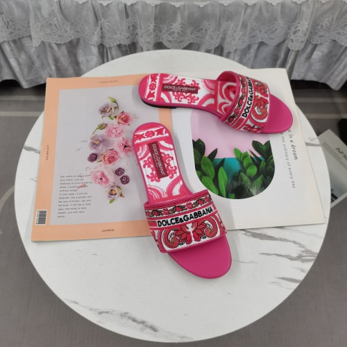 Replica Dolce & Gabbana D&G Slippers For Women #1245610 $122.00 USD for Wholesale