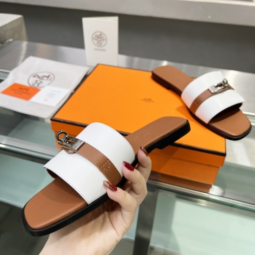 Replica Hermes Slippers For Women #1245715 $82.00 USD for Wholesale