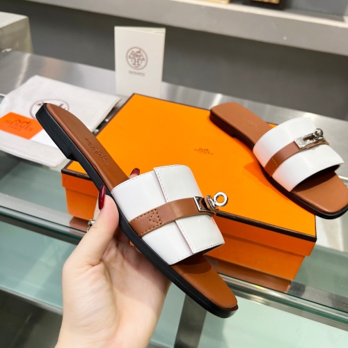 Replica Hermes Slippers For Women #1245715 $82.00 USD for Wholesale