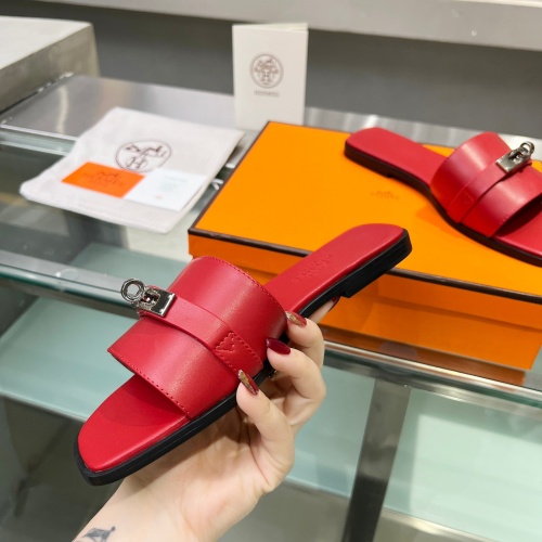 Replica Hermes Slippers For Women #1245722 $82.00 USD for Wholesale