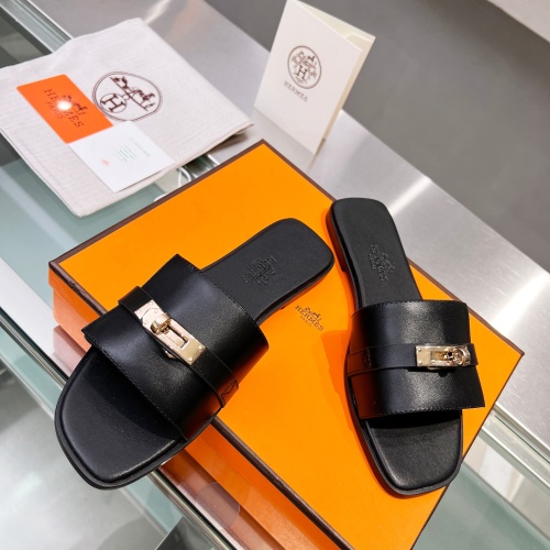 Replica Hermes Slippers For Women #1245731 $82.00 USD for Wholesale