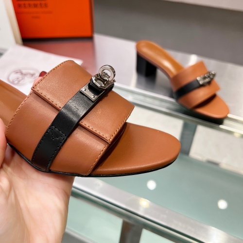 Replica Hermes Slippers For Women #1245733 $85.00 USD for Wholesale