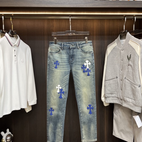 Replica Chrome Hearts Jeans For Men #1245744 $96.00 USD for Wholesale