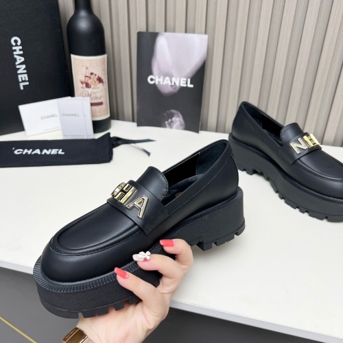 Replica Chanel Leather Shoes For Women #1245832 $108.00 USD for Wholesale