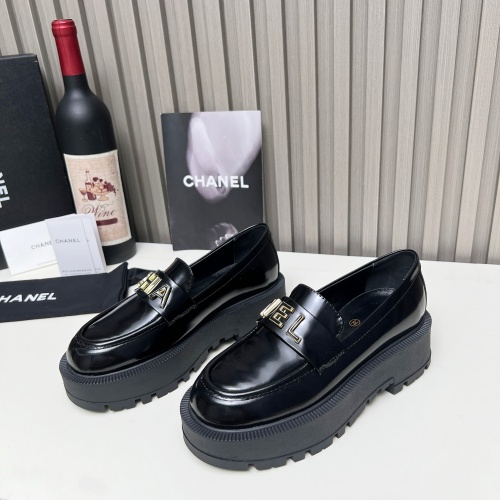 Replica Chanel Leather Shoes For Women #1245835 $108.00 USD for Wholesale