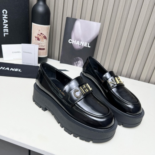 Replica Chanel Leather Shoes For Women #1245835 $108.00 USD for Wholesale