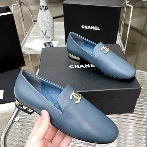 Replica Chanel Leather Shoes For Women #1245838 $102.00 USD for Wholesale