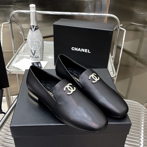 Replica Chanel Leather Shoes For Women #1245840 $102.00 USD for Wholesale