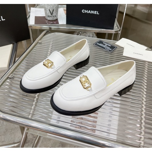 Chanel Leather Shoes For Women #1245845 $115.00 USD, Wholesale Replica Chanel Leather Shoes