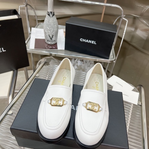 Replica Chanel Leather Shoes For Women #1245845 $115.00 USD for Wholesale